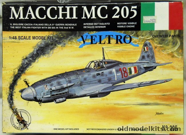 Tauro Model 1/48 Macchi MC-205 Veltro  With Resin Engine, 305 plastic model kit